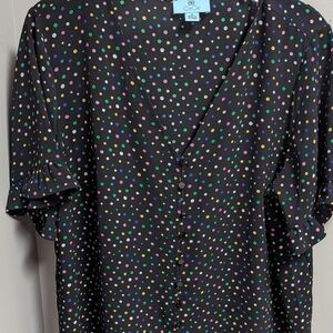 Short Sleeve Top Polka Dots